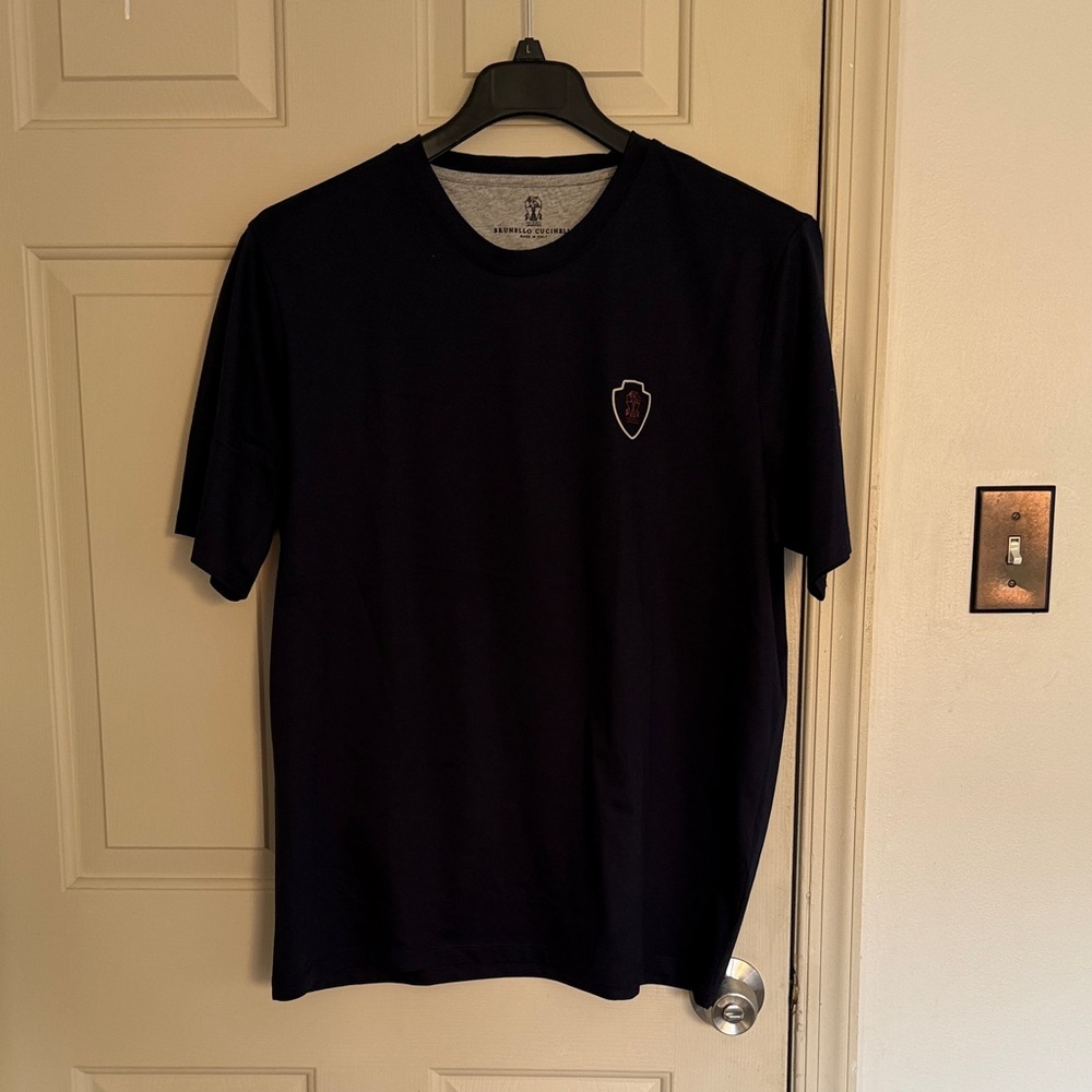 Brunello Cucinelli Navy Short Sleeve Tee
